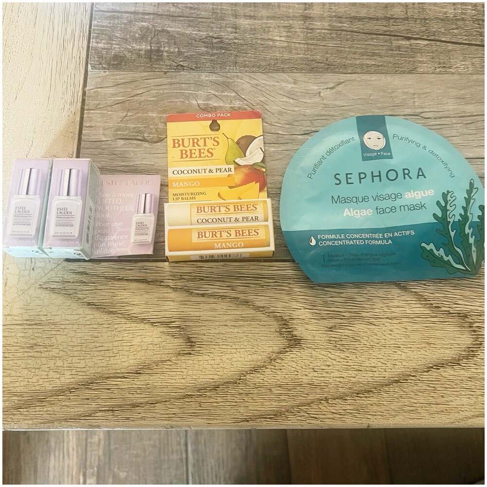 Estée Lauder Perfectionist Pro Travel Bottles , Burts Bee’s Lip Repair , Sephora